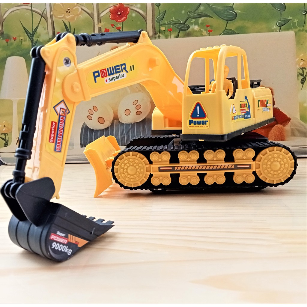 Máy Đào Đất, Xe Xúc Đất Mô Hình Đồ Chơi Cho Bé