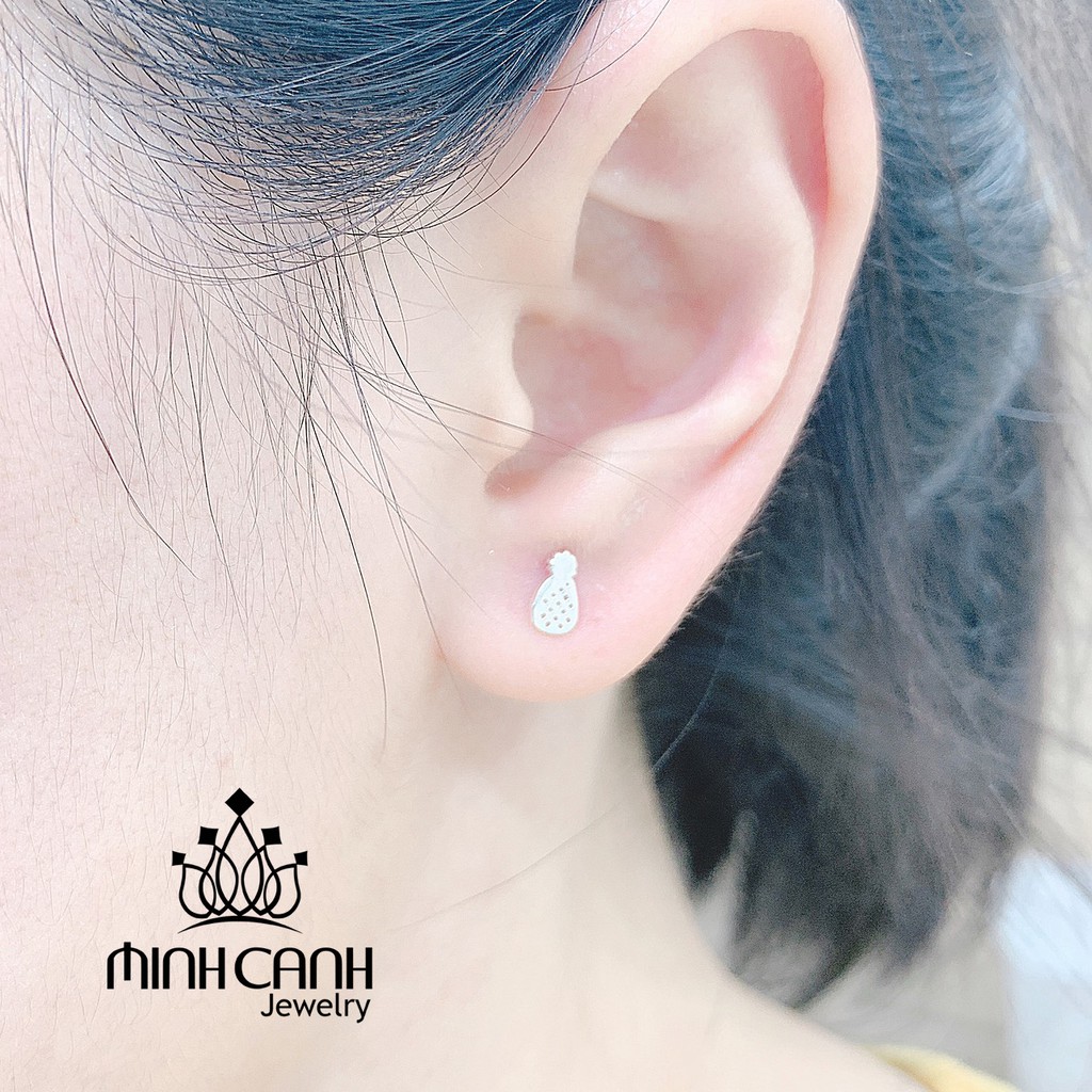 Bông Tai Bạc Hình Quả Dứa - Minh Canh Jewelry