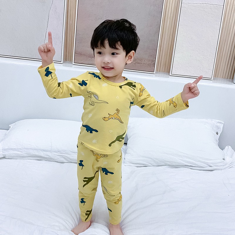 Bộ Quần Áo Thu Đông Cotton Dài Tay Cho Bé Từ 6 đến 23 kg