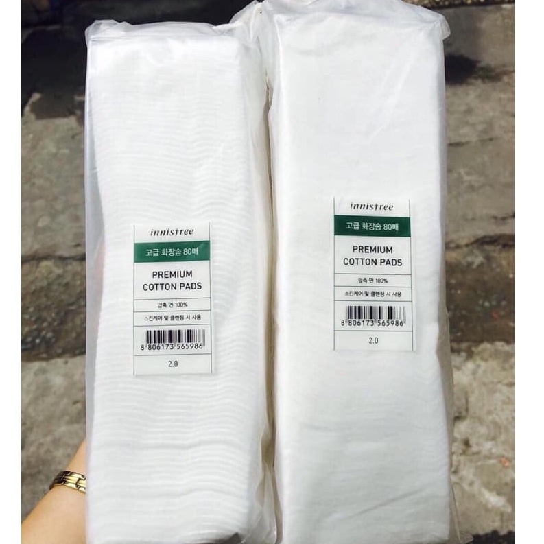 Bông Tẩy Trang Innisfree Premium Cotton Pads For Toner 80pcs