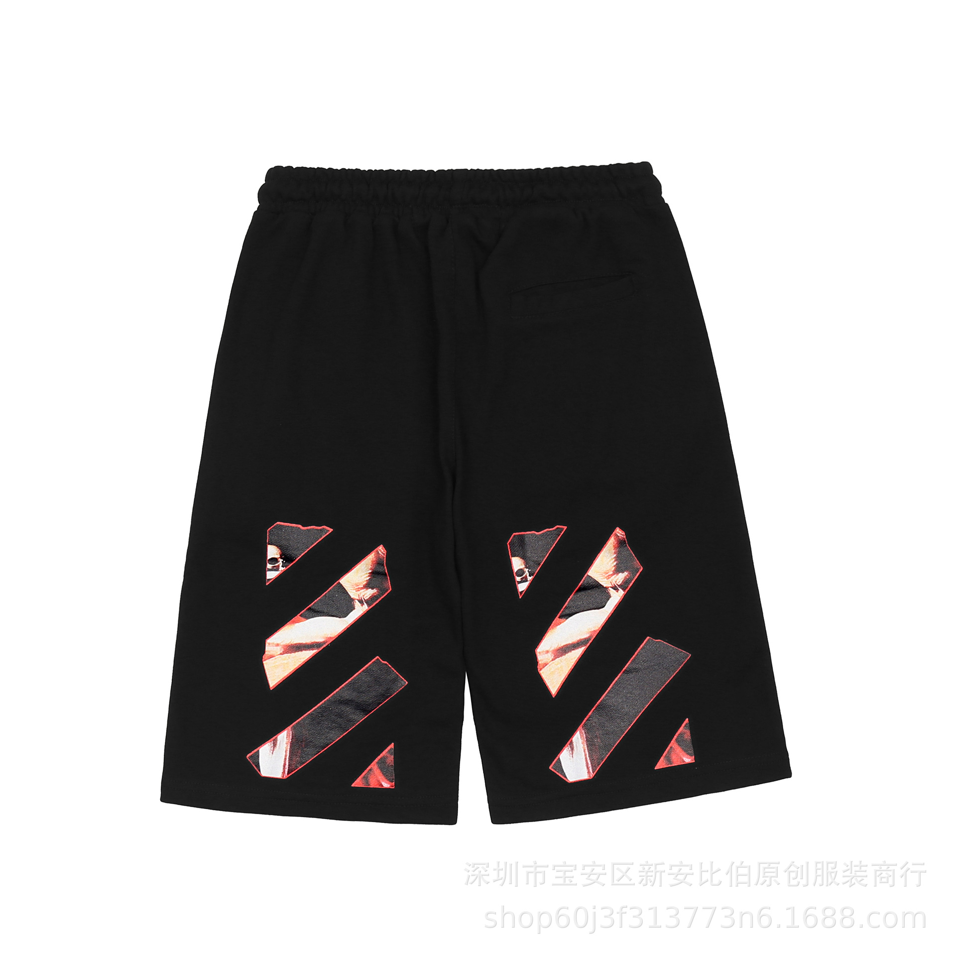 Off-White Quần Short Đi Biển In Họa Tiết Độc Đáo Thời Trang Cho Cặp Đôi