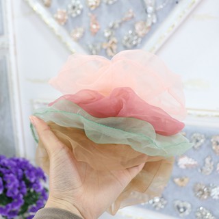 (7 Mẫu) Cột Tóc Vải Voan Kính - Đồ Buộc Tóc Scrunchies Vải Cho Nữ