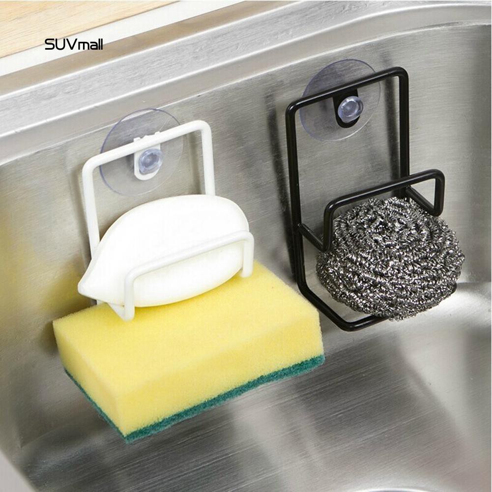 Giá Đỡ Để Bọt Biển Rửa Chén Có Giác Hút Gắn Bồn Rửa