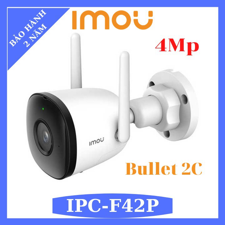 Camera IP Wifi IMOU thân trụ ngoài trời F42P, có cổng Lan, ghi âm (bảo hành chính hãng Dahua Việt Nam)