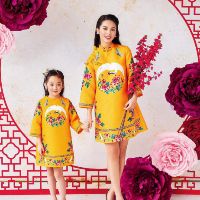 Áo dài mẹ bé