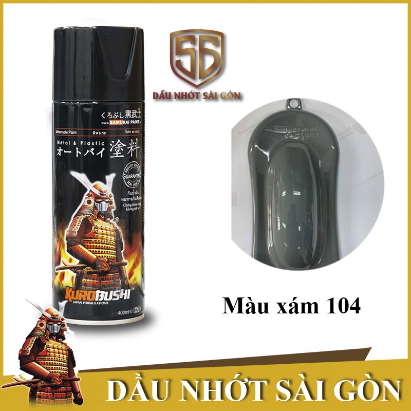 Samurai 104 - Sơn xịt màu Xám xi măng.