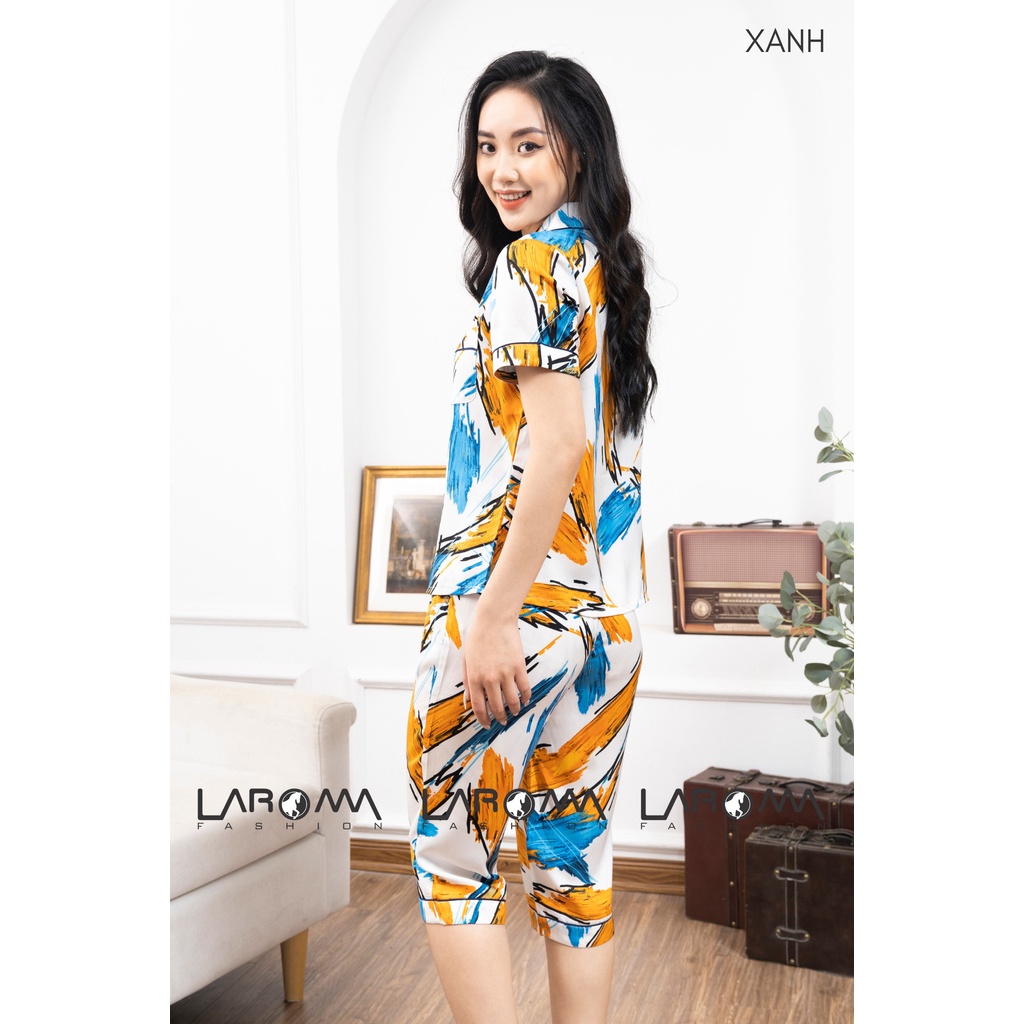 LAROMA Bộ Pijama họa tiết lửng nữ