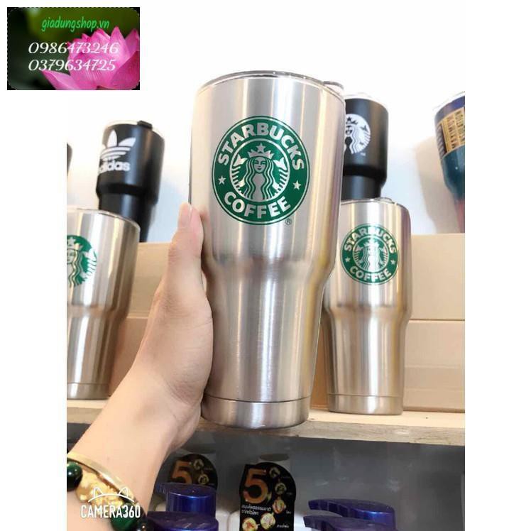 BÌNH GIỮ NHIỆT - LY GIỮ NHIỆT INOX THÁI LAN STARBUCK + 2 ỐNG HUT + TÚI CHỐNG SỐC  [ mua nhiều giảm giá ]]