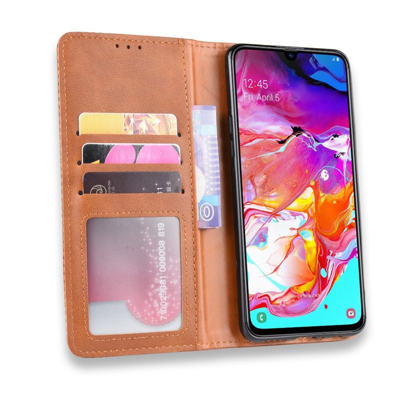 Bao da dạng ví Samsung Galaxy A20s kiểu dáng sang trọng, ngăn đựng thẻ tiện lợi | BigBuy360 - bigbuy360.vn