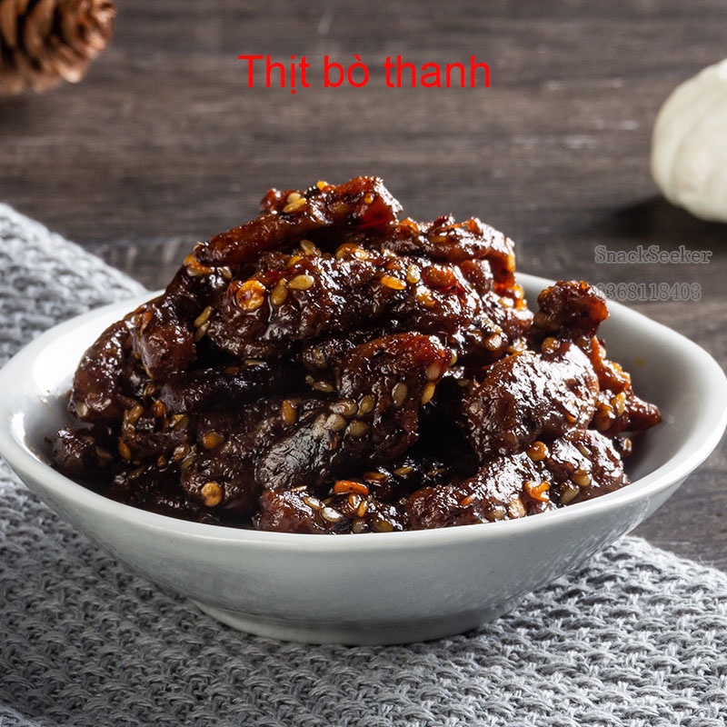 Thịt Bò Miếng Trùng Khánh  ăn liền- Snackseeker - Đồ ăn vặt Trung Quốc