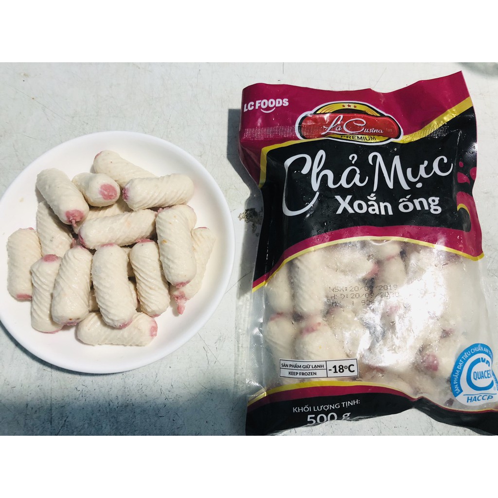 500g chả mực xoắn ống Lacusina