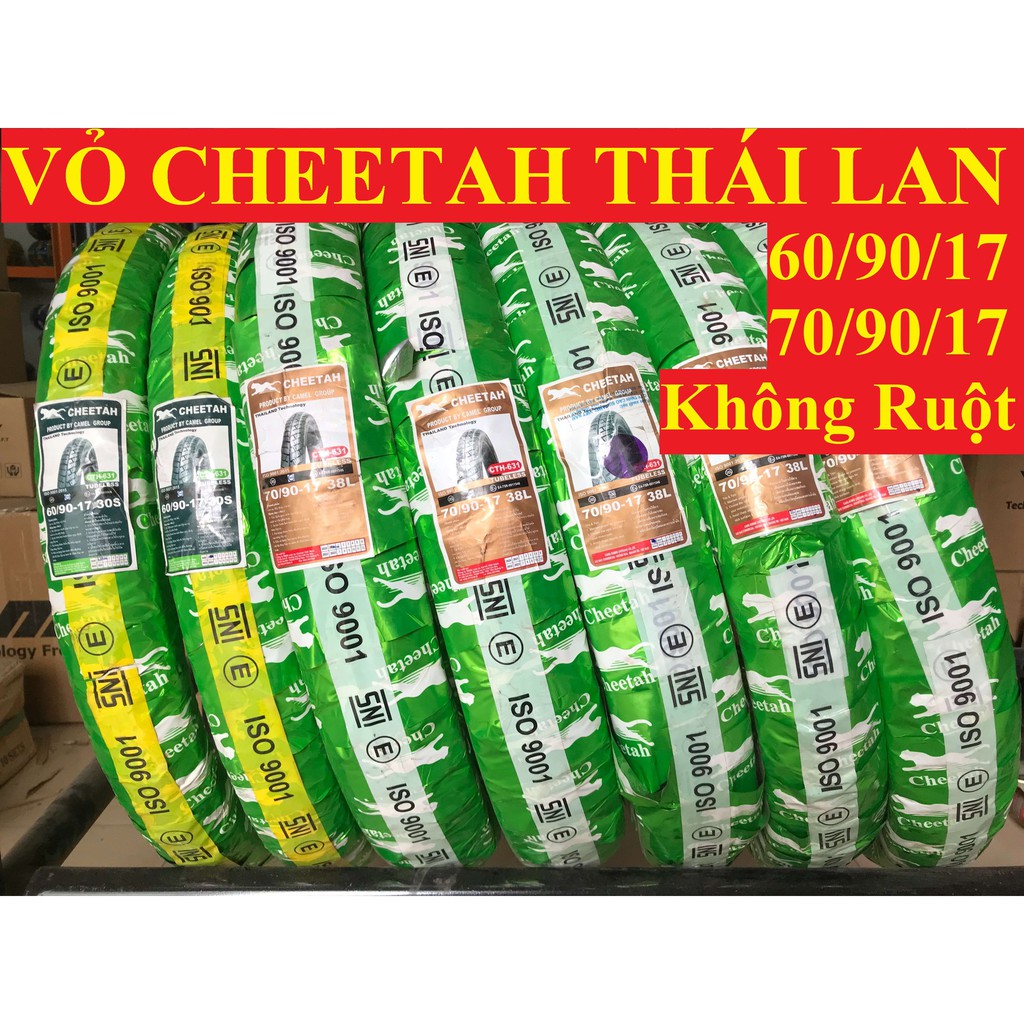 Vỏ Cheetah Thái Lan Gai Michelin City Grip Pro 60/90/17 và 70/90/17 Không Ruột