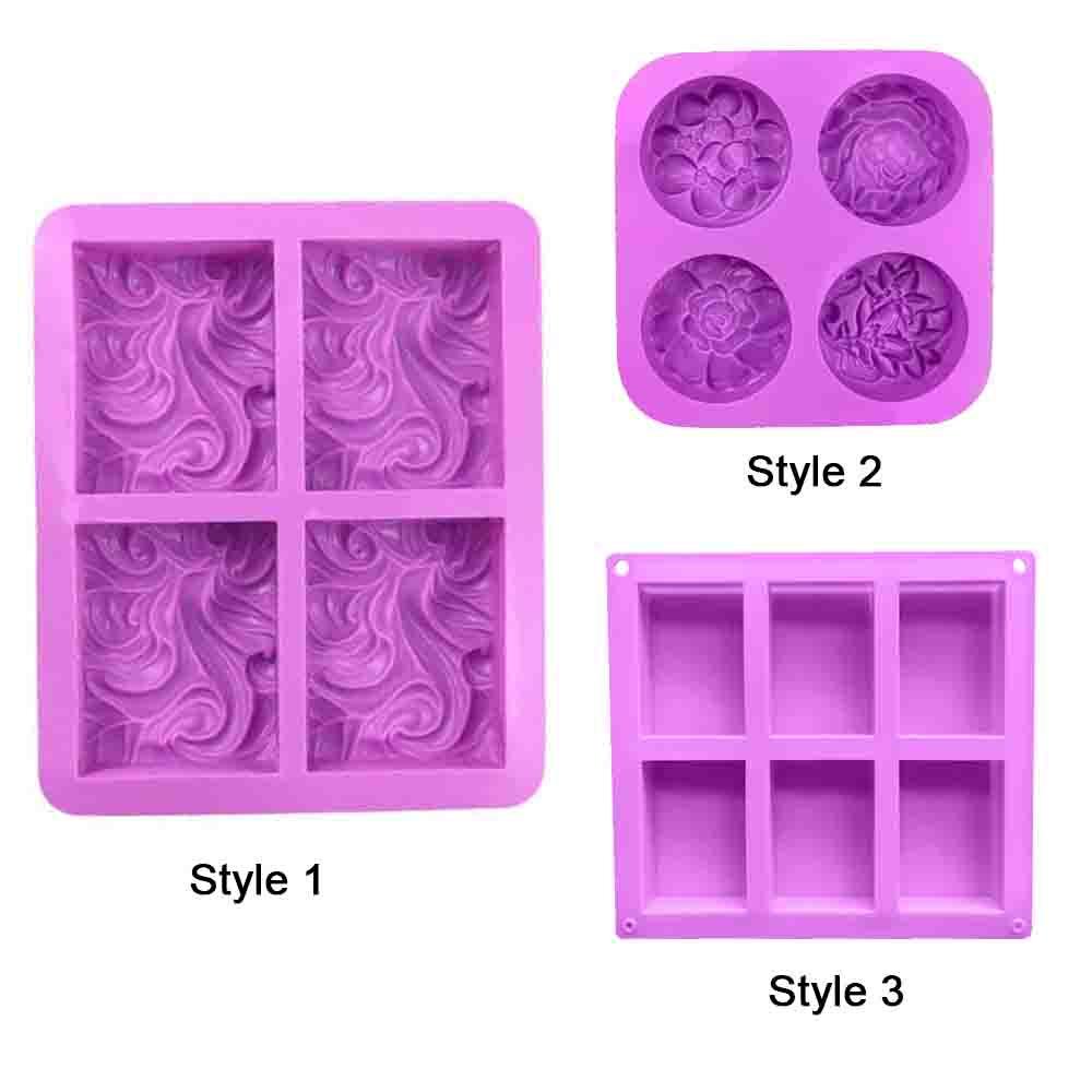 LEISURE Khuôn Làm Xà Phòng Handmade Silicone 4 / 6 Ô