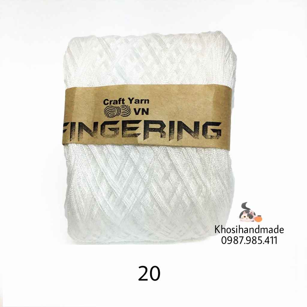 Sợi Cotton Bóng Fingering 100gram ( Đủ bảng màu từ 01 đến 95)