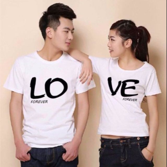SALE GIÁ VỐN Áo đôi LO+ VE yêu thương(có ảnh thật bên phải) GIÁ 2 ÁO