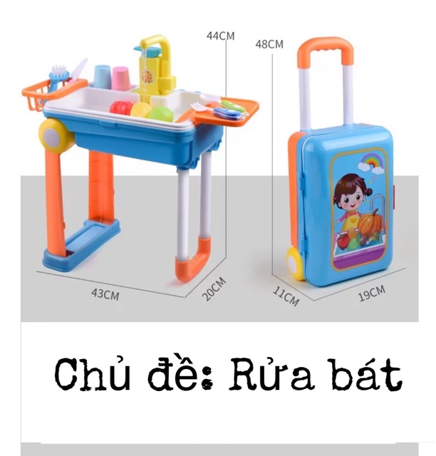 Bộ vali đồ chơi 6 chủ đề cho bé