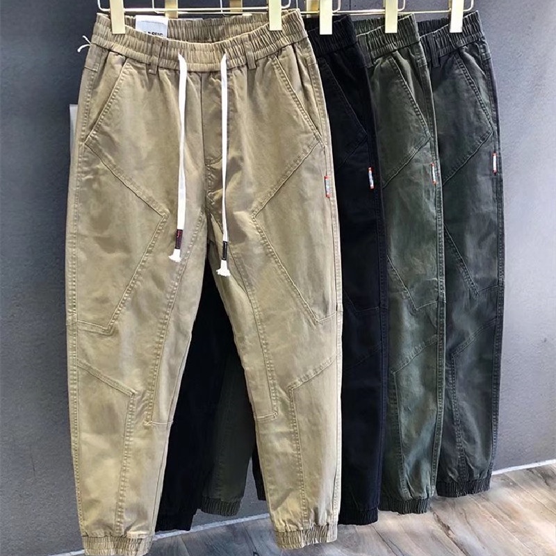 Quần túi hộp dáng rộng phong cách thời trang Hong Kong chất lượng cao size M-3XL cho nam