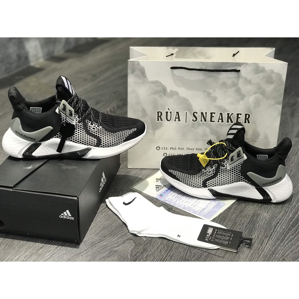 Siêu Phẩm Giày Thể Thảo Sneaker AlPhaBouCe 2020 Trắng Đen SIêu Xinh Cao Cấp Ảnh Thật + freeship + Tặng Tất