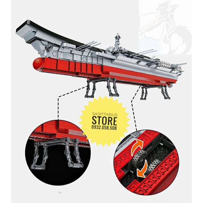 Lego FC6103 Lắp Ráp Tàu Sân Bay & Tàu Tuần Duyên 2 in 1