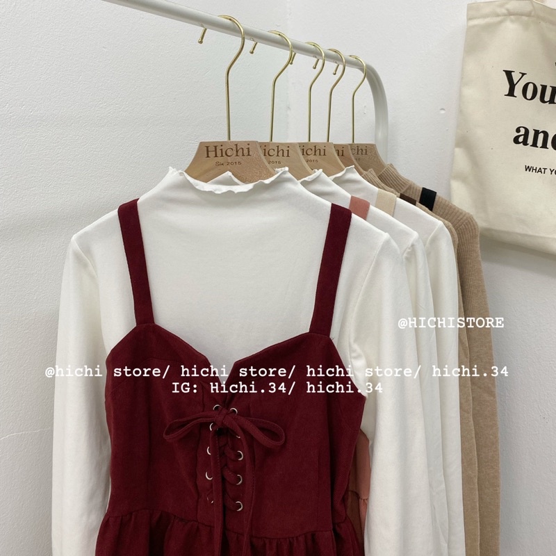 váy yếm mùa đông ẢNH THẬT VIDEO đan dây ngực hichi | BigBuy360 - bigbuy360.vn