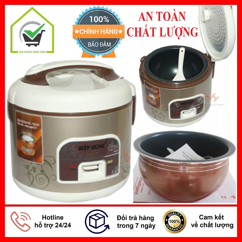 [ BẢO HÀNH 12 THÁNG ]Nồi Cơm Điện Hiệp Hưng Cao Cấp long sieu day HHCC01 dung tích 1.8L