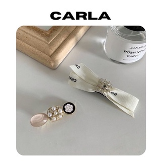 Set cặp tóc đá kẹp và tóc nơ vải ren trắng kẹp nơ carla phong cách hàn quốc