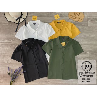 Sơ Mi Tay Ngắn Cổ Cánh Sen Bigsize Nữ (Ms 9548) áo khiểu, thời trang ngoại cỡ
