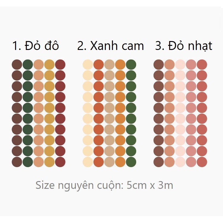 Băng dính tròn trang trí planner