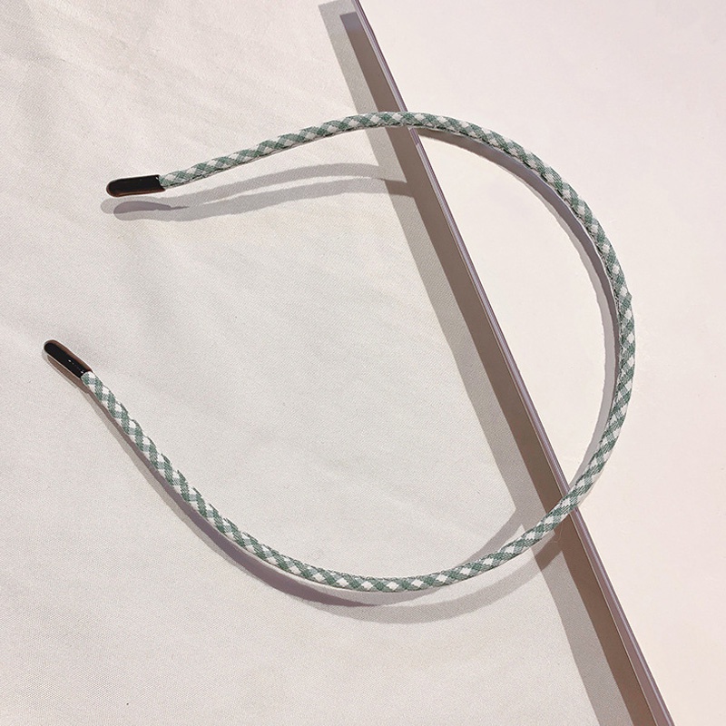 Cài tóc họa tiết sọc caro màu sắc ngọt ngào đơn giản cho nữ