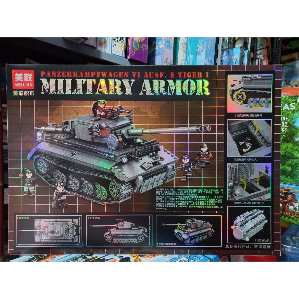 Lắp ghép - MiLiTaRy 98050 Xe tank Quân Đội Đức