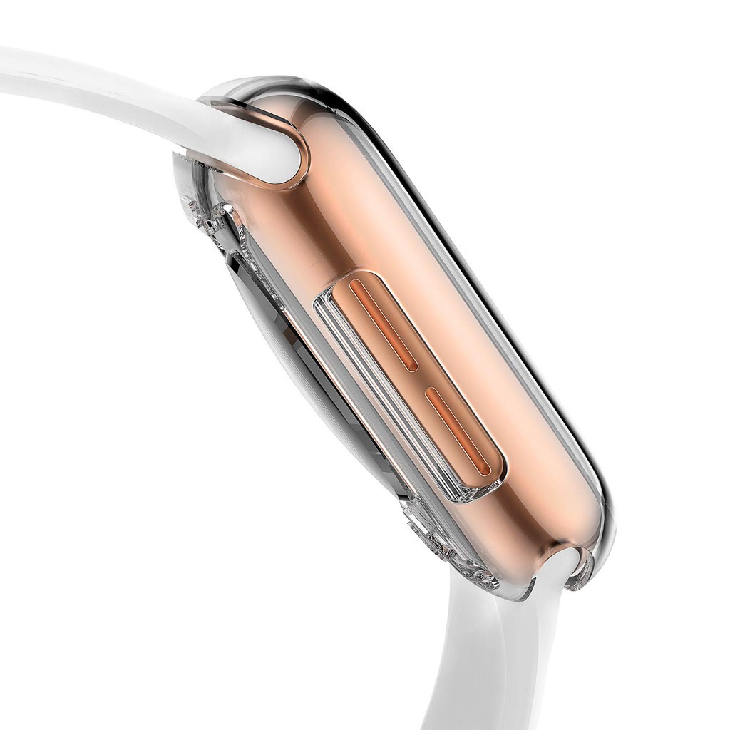 Vỏ bảo vệ mặt đồng hồ jansin thích hợp cho Apple watch dòng 7 6 se 5 4 3 kích thước 45mm 41mm 42mm 38m 40mm 44mm