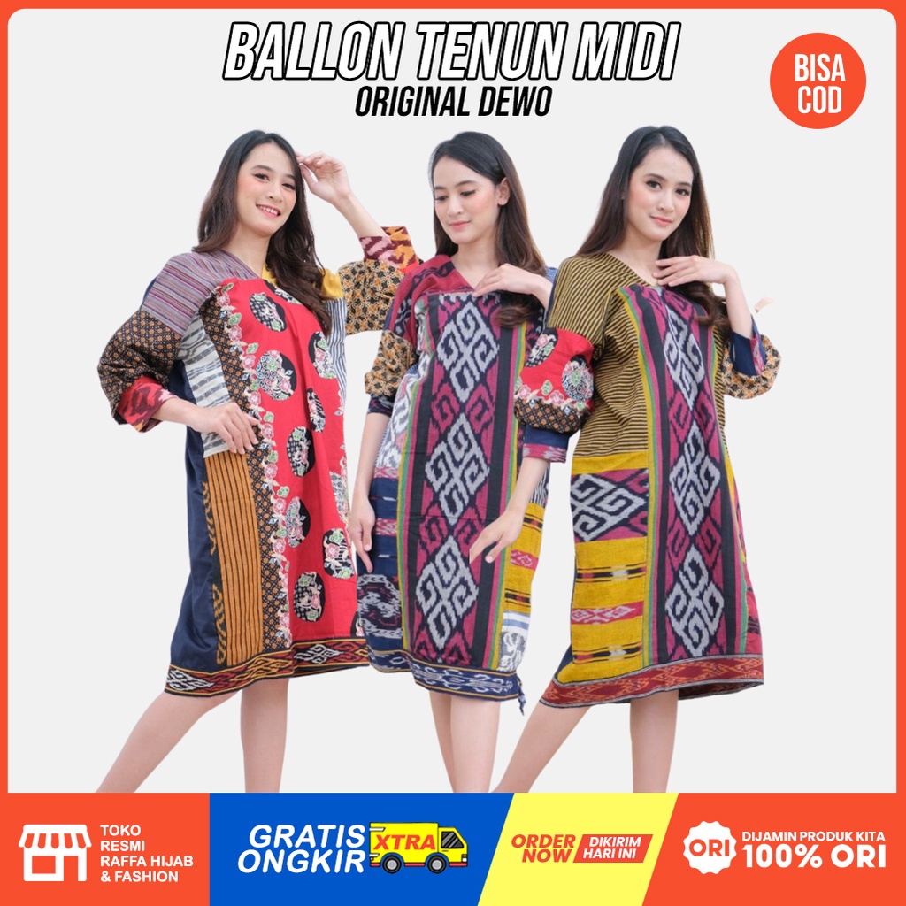 Đầm Midi Trơn Chất Liệu Dệt Sợi Midi Kích Thước Lớn LD 120 cm PJ 100Cm Phía Sau Dewo