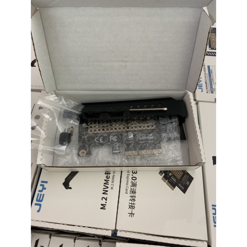 Card PCI E gắn thêm SSD NVME M2 vào máy tính, Card sử dụng PCI E 4x, 8x, 16x rất thuận lợi để gắn thêm ổ cứng SSD NVME.