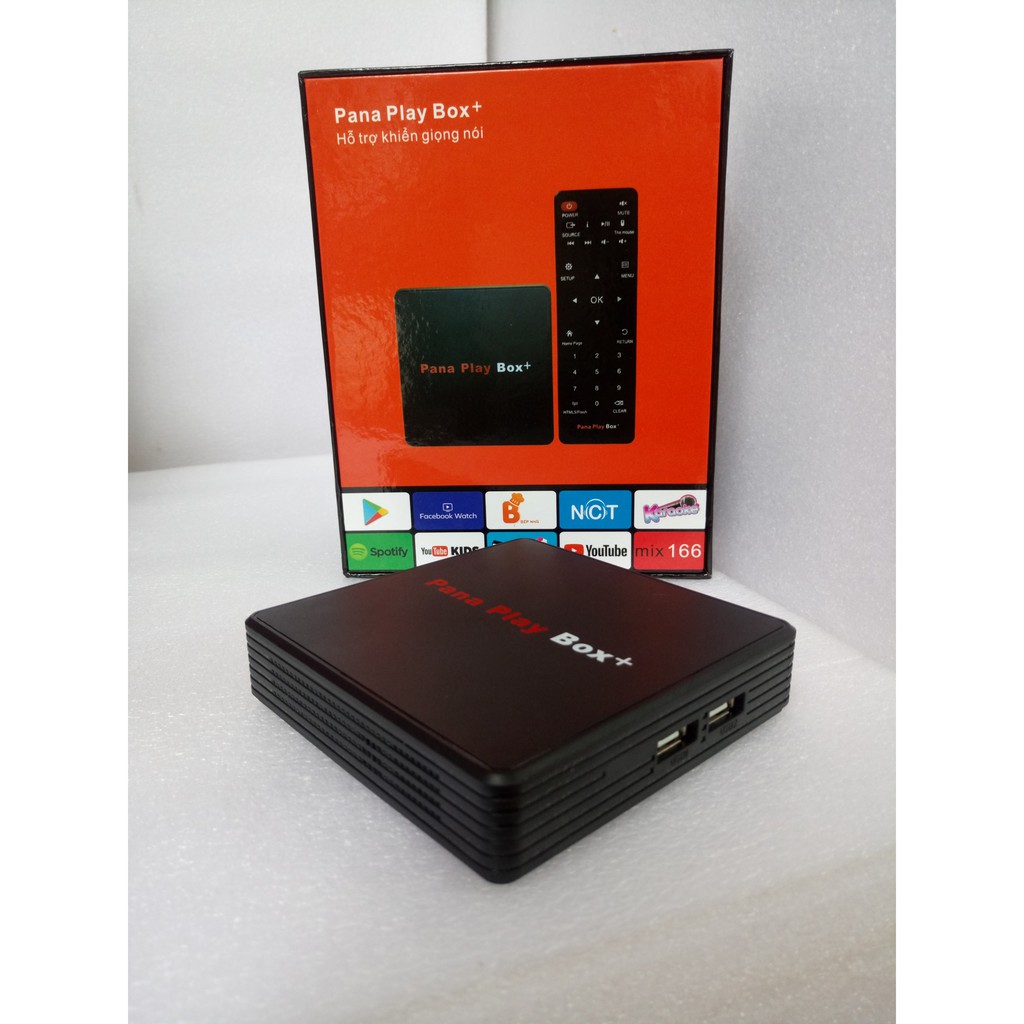 truyền hình HD Miễn Phí Đầu Tivi box Pana Playbox+( Ram 4Gb Rom 16Gb)- Hỗ trợ khiển giọng nói 1 chạm- Mới nhất