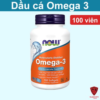 Omega 3 | Dầu Cá Omega 3 Now – Vitamin Bổ Mắt Sáng Mắt 100 Viên – Nhập Mỹ – SUPPCARE