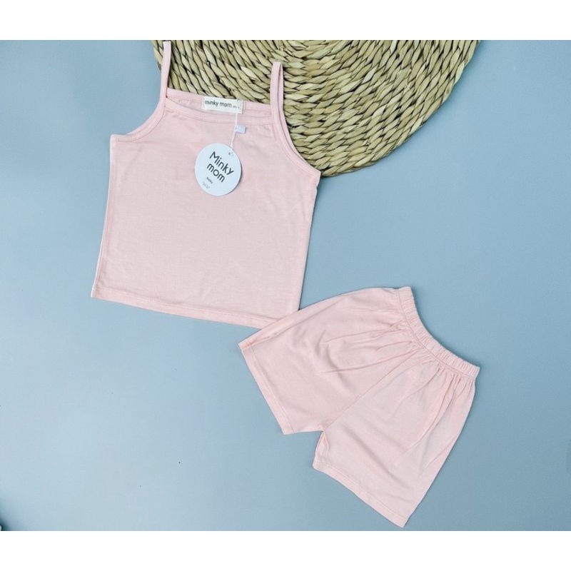 Bộ 2 dây thun lạnh bò sữa Minky Mom cho bé gái từ 7-19kg