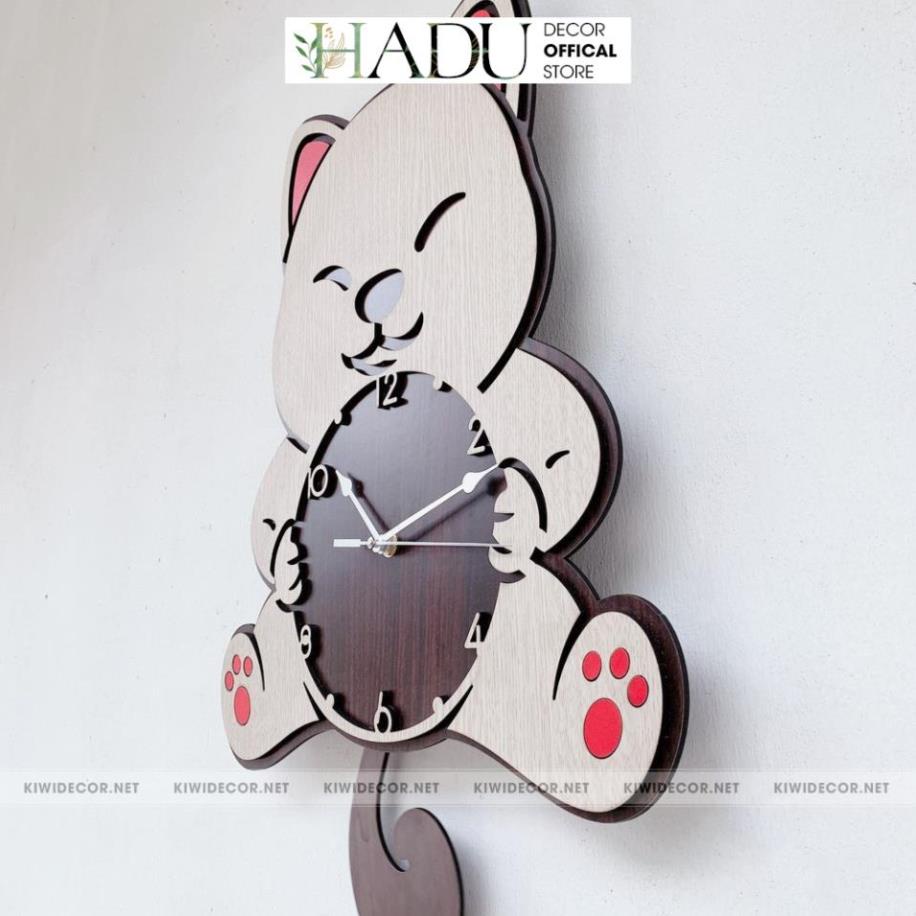 Đồng Hồ Treo Tường Gỗ Decor Chó Shiba, Dễ thương, Trang Trí Nhà Cửa, HomeStay - HaduDecor