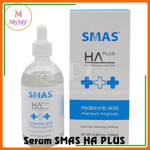 Serum SMAS HA PLUS Hyaluronic Acid 100ml giúp cấp ẩm sáng da. Serum ha plus 100dt