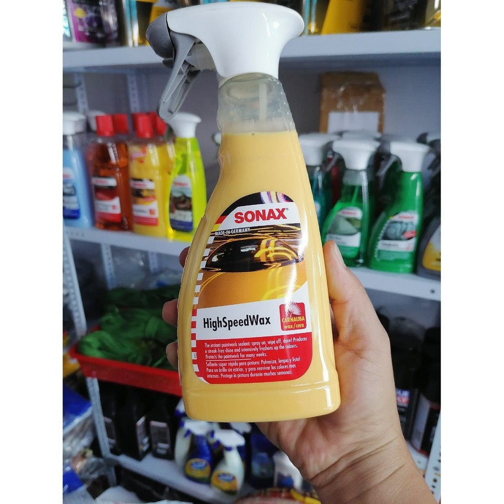 SONAX High Speed Wax – Dung dịch làm bóng và bảo vệ sơn xe , 500ml