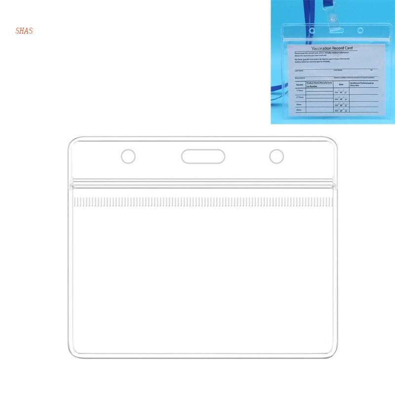 Bao Đựng Thẻ ID Bằng Nhựa PVC Dày Dặn Mềm Mại Chống Thấm Nước 4.2x3.5 inch