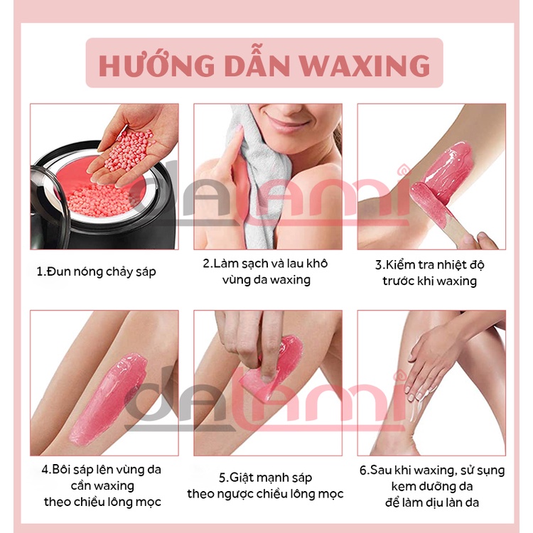 SÁP WAX TẨY LÔNG NÓNG CAO CẤP - 50g - Tặng kèm 1 que gỗ - wax lông tại nhà vùng nách, tay chân, bikini - có che tên