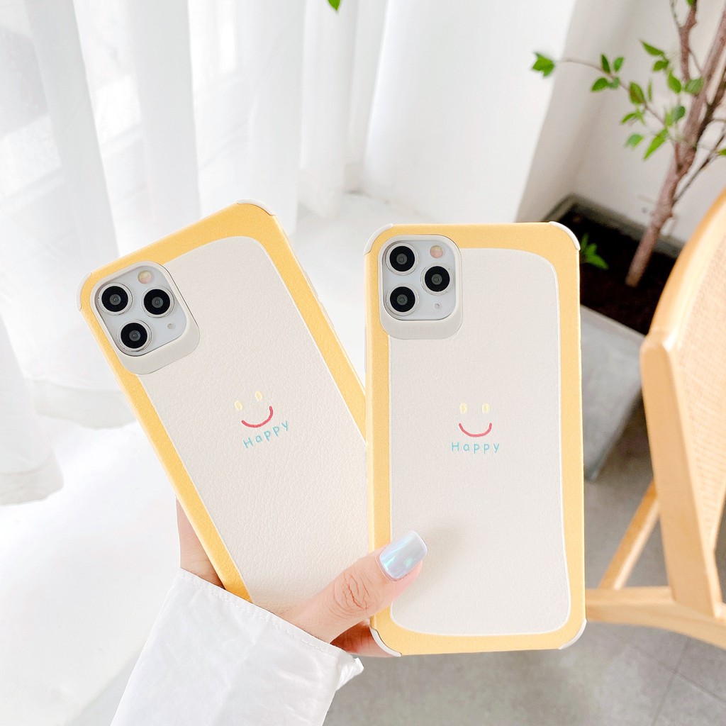 Ốp lưng iphone Happy da viền chống va đập 5/5s/6/6plus/6s/6splus/7/7plus/8/8plus/x/xr/xs/11/12/pro/max/plus/promax | BigBuy360 - bigbuy360.vn