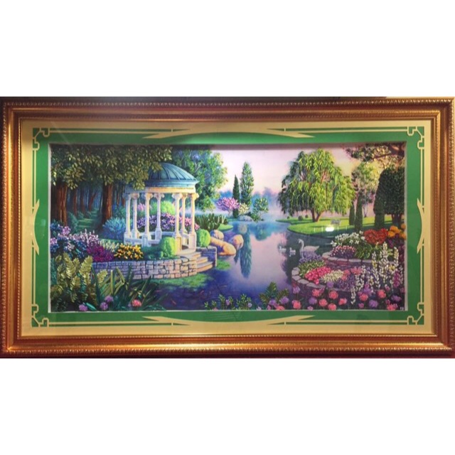 Tranh thêu ruy băng 140x75cm