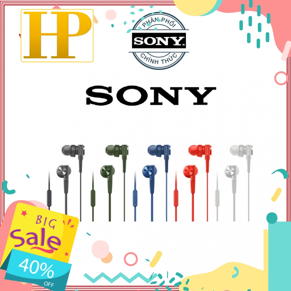 [Mã 159ELSALE hoàn 7% đơn 300K] Tai nghe In-ear Sony Extra Bass MDR-XB55AP - Hàng Chính Hãng