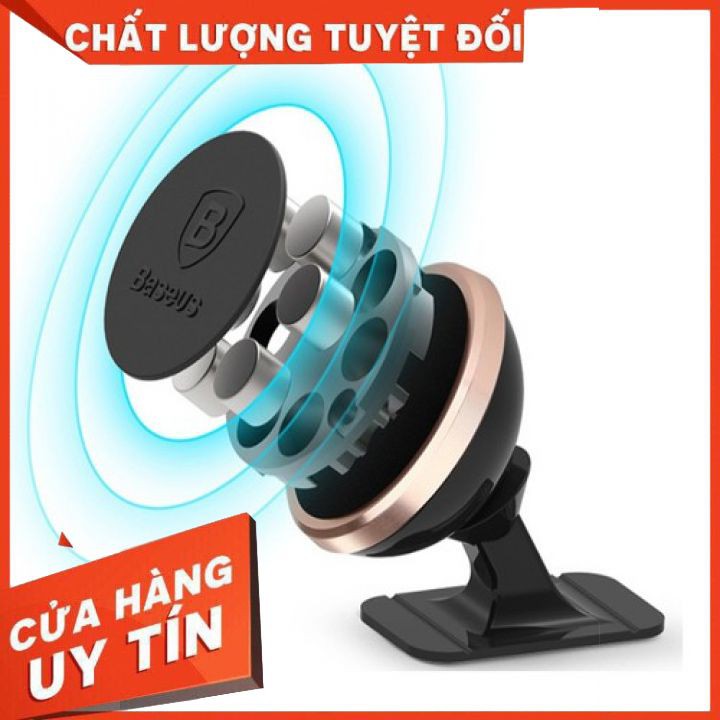 [100% CHÍNH HÃNG] Đế giữ điện thoại trên xe hơi gắn nam châm xoay 360 độ Baseus