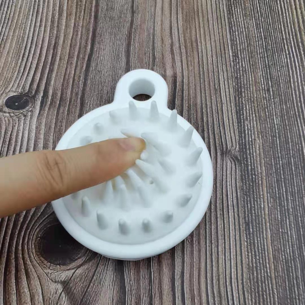 Lược gội đầu Silicone Nhật MÀU TRẮNG mát xa da đầu giảm rụng tóc