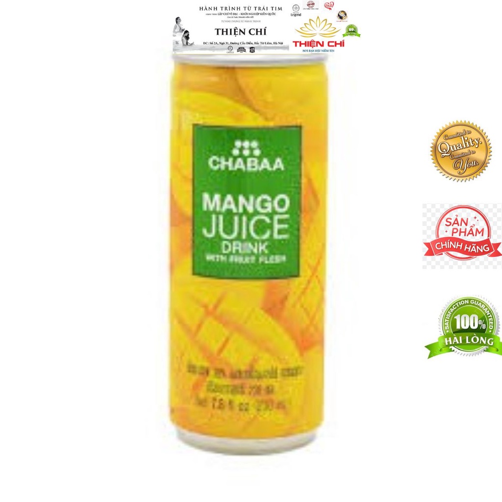 Thùng 24 lon Nước chabaa xoài 230ml- DEAL 11K=1 LON