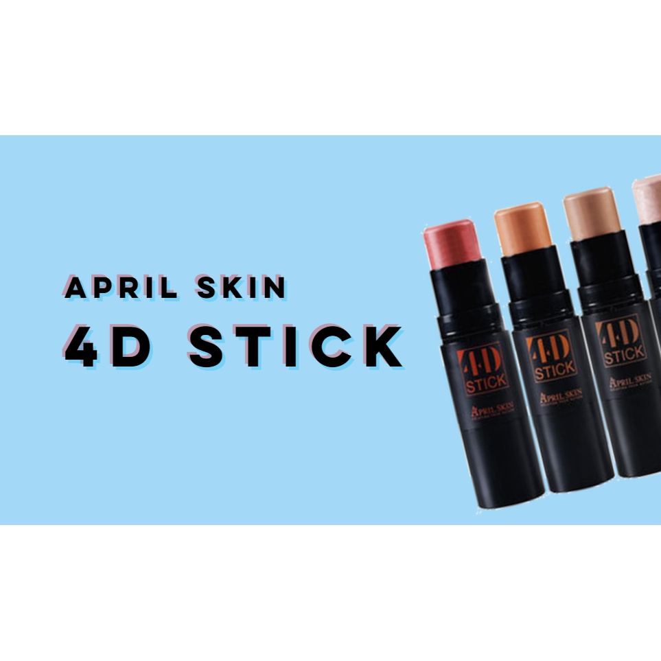 THỎI MÁ HỒNG, TẠO KHỐI, HIGHLIGHT APRIL SKIN 4D STICK CHÍNH HÃNG - 10546