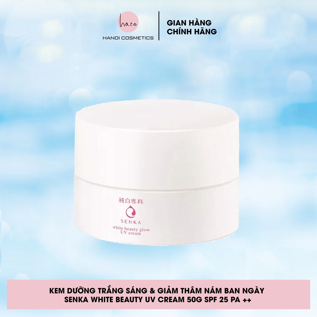 Kem dưỡng trắng sáng & giảm thâm nám ban ngày Senka White Beauty UV Cream 50g SPF 25 PA ++