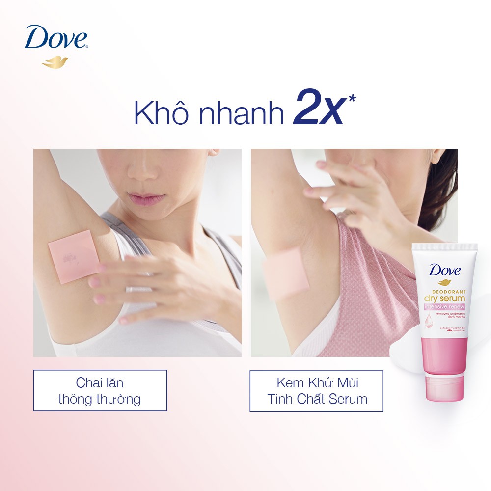 Serum dưỡng sáng ngăn mùi cao cấp Dove dành cho nữ với 3% Niacinamide giúp da sáng mịn đều màu 40ml